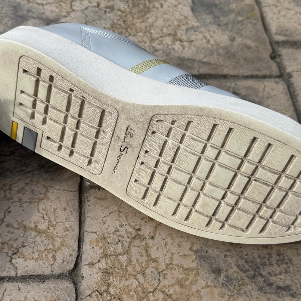 Ben Sherman Light Gray and Yellow Men's Sneakers - Picture 4 of 5